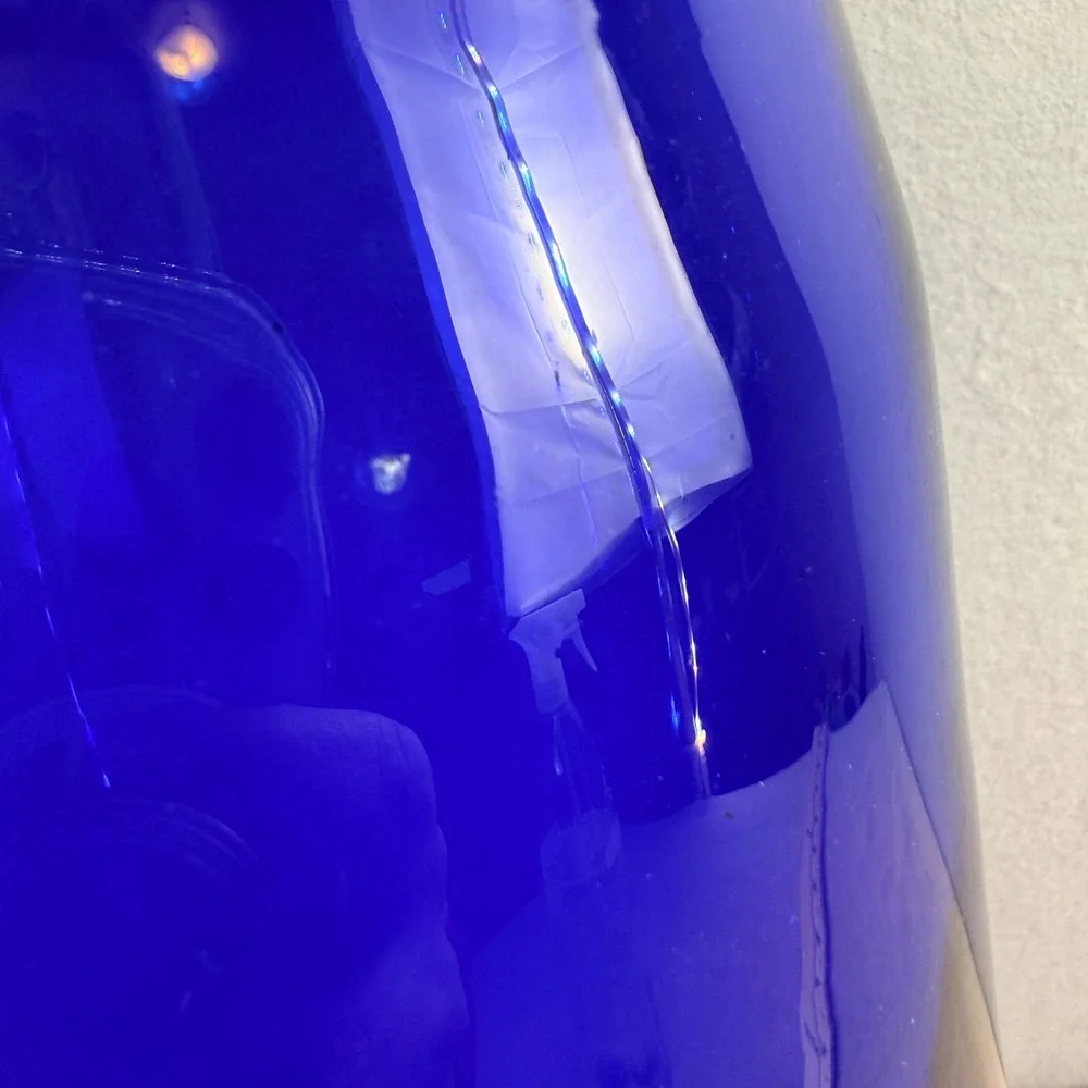 VTG Blenko 8137s Cobalt Blue Glass Cylinder Vase 15